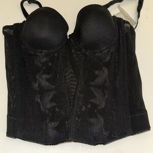 NWT black corset with motifs
